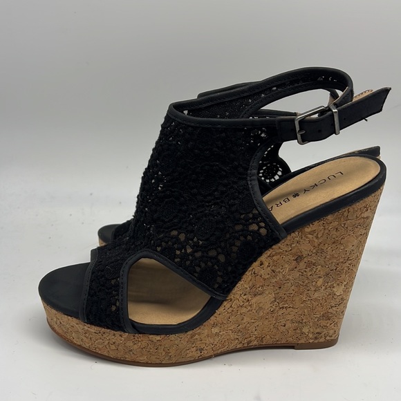 Lucky Brand Espadrille Wedges Sandals Size‎ 8.5 - Picture 1 of 12